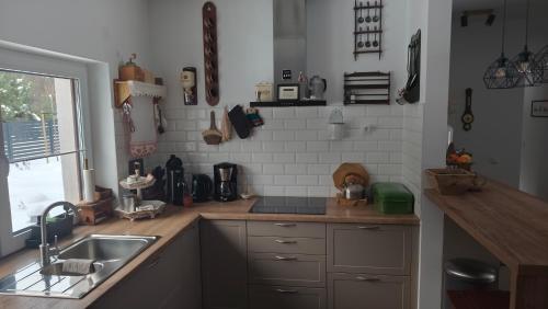 Køkken eller tekøkken på Leśny Kąt