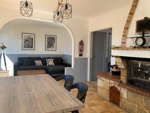 Posezení v ubytování Maison Cap Loriots
