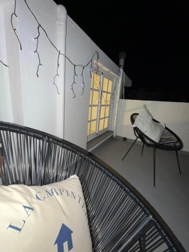 Balkón nebo terasa v ubytování La carpintería