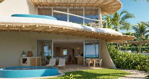 a villa with a view of the ocean at Perfect Hideaway for Two-GroundFloor in La Majahua