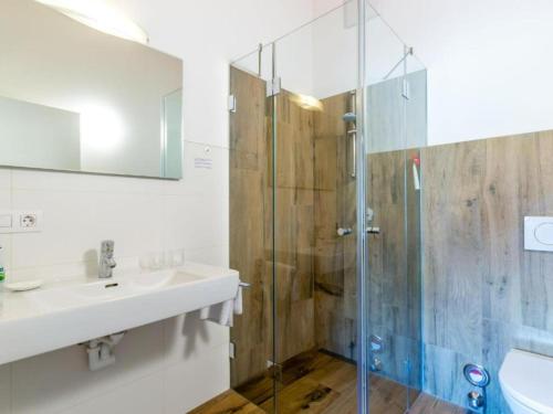 Koupelna v ubytování Salzach Lodge