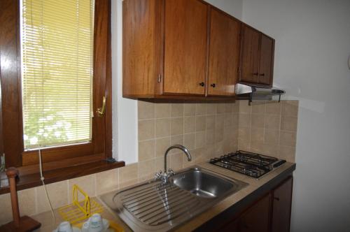 a kitchen with a sink and a stove at Agriturismo I Due Casali in Vetralla