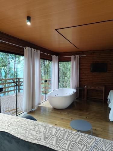 Postel nebo postele na pokoji v ubytování Cabana Penélope