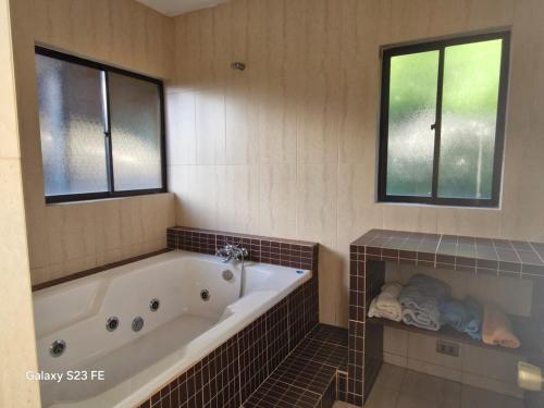 Et badeværelse på Casa Pingueral