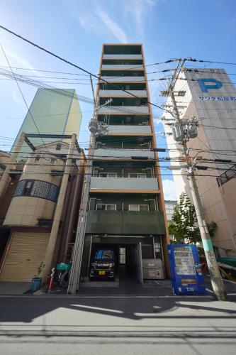 Shinsaibashi 10min Elevator Apartment with 2 Premium Double Beds and Balcony3O2 4O2