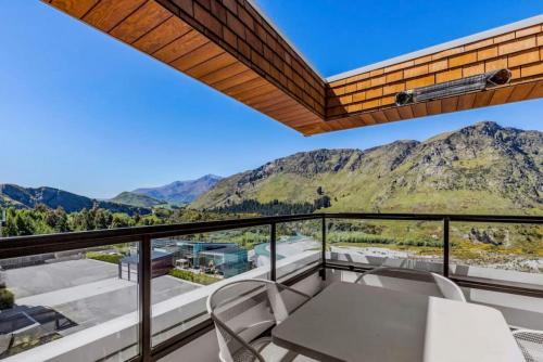 a balcony with a view of the mountains at Mountain Views Penthouse - Apartment 22 in Queenstown