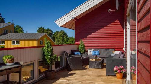 En balkon eller terrasse på Villavilla #423 - Ebeltoft, Østjylland