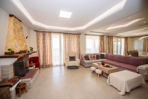 Posezení v ubytování Villa Sarakinos