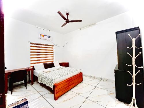 Ένα ή περισσότερα κρεβάτια σε δωμάτιο στο Riverrootsstays