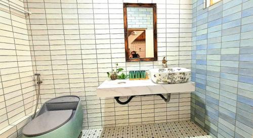 Koupelna v ubytování 沐時光民宿