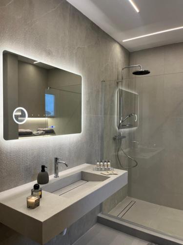 Koupelna v ubytování Villa Stergos