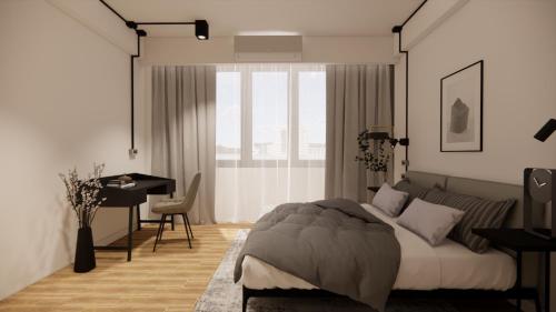 Postel nebo postele na pokoji v ubytování Holmes Pranakorn