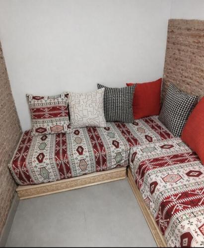 En eller flere senge i et værelse på Maison Entière à Louer à La Kasbah de Tanger