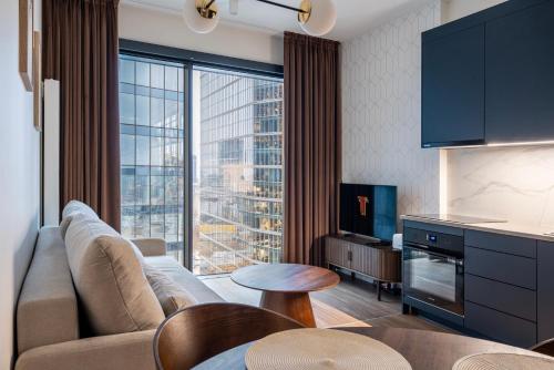 Kuchyň nebo kuchyňský kout v ubytování Towarowa Towers Warsaw