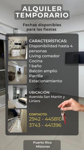 un poster per un ristorante con una mano che tiene un paio di forbici di Raices del Parana a Puerto Rico