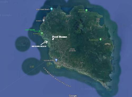 a map of the island of pest heroes at Feel Home in Hinkong