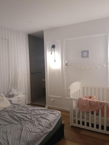 Postel nebo postele na pokoji v ubytování Mickelham beauty