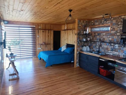 Nhà bếp/bếp nhỏ tại Palafitos Tunquén