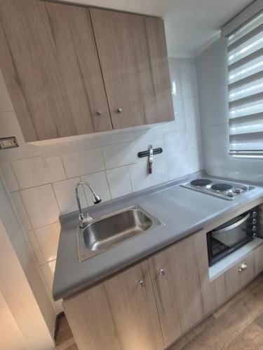 Køkken eller tekøkken på Cabañas Friburgo