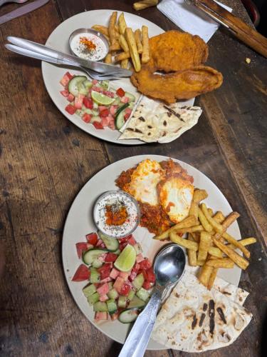 Eten bij of ergens in de buurt van het pension

