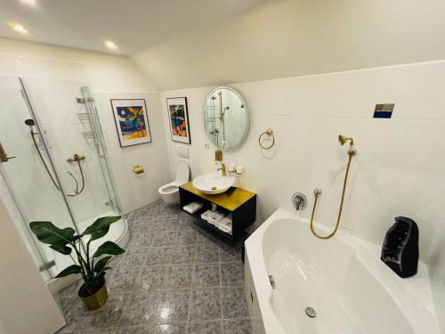 Koupelna v ubytování CASA Salzburg