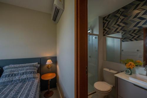 Koupelna v ubytování Viva com Conforto e Clima de Resort - Pé na areia