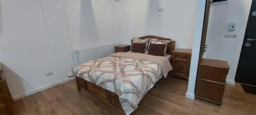 Postel nebo postele na pokoji v ubytování Teona Apartament Targu Neamt