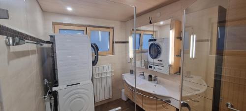 Koupelna v ubytování Grundwert Apartment