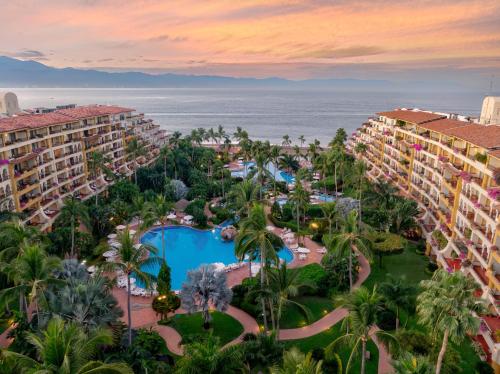 an aerial view of the resort and the ocean at Velas Vallarta Suite Resort All-Inclusive in Puerto Vallarta