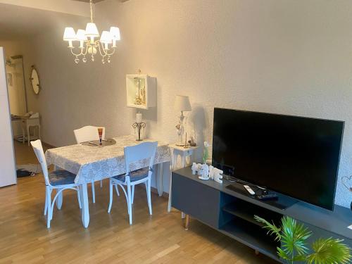 Un televizor și/sau centru de divertisment la Joline private guest apartment home