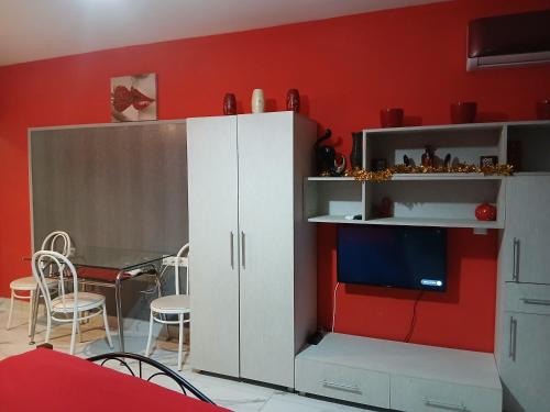 Virtuve vai virtuves zona naktsmītnē Studio Nera