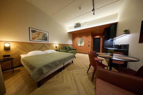 Ένα ή περισσότερα κρεβάτια σε δωμάτιο στο A1 Stuudiod