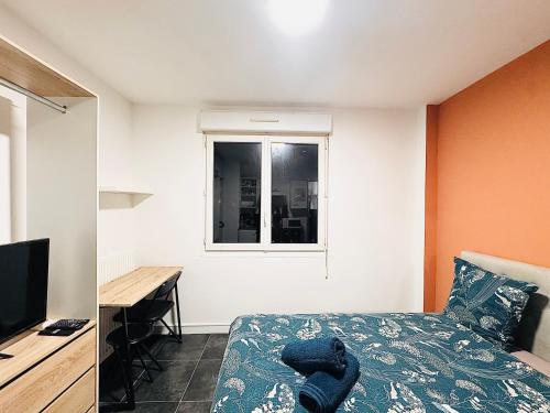 Et tv og/eller underholdning på Studio Proche Gare Et Commodités