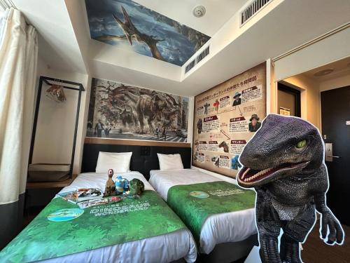 Postel nebo postele na pokoji v ubytování Henn na Hotel Osaka Namba