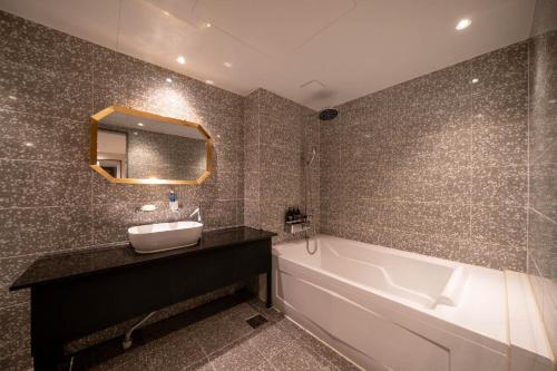 Koupelna v ubytování Dort B