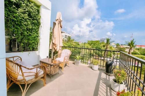 En balkon eller terrasse på Canopy Family Villa