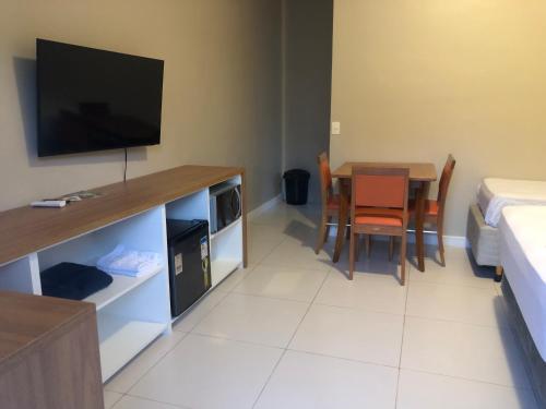 Kuchyň nebo kuchyňský kout v ubytování Suíte privativa proxima ao Sesc 2