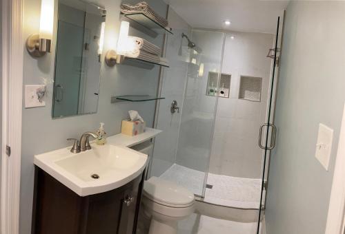 Et badeværelse på Light bright bsmt apt near DC in Falls Church