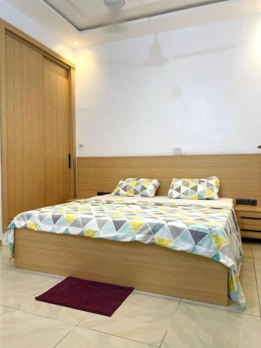 Llit o llits en una habitació de Résidence stella-maris