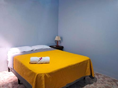 En eller flere senge i et værelse på Airport Nest Costa Rica Hotel