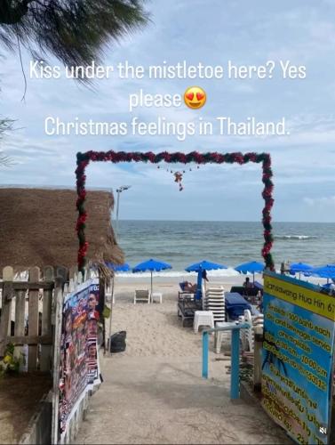 a picture of a beach with a christmas theme at Victoria Hotel in Hua Hin