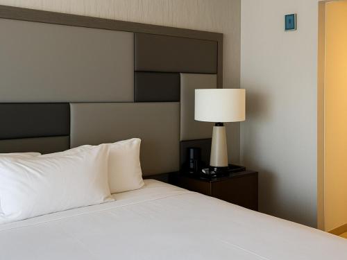 Postel nebo postele na pokoji v ubytování Chicago Magnificent Mile, a Hilton Grand Vacations Club -STP STUDIO