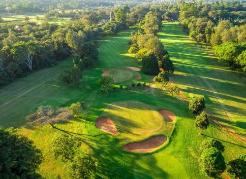 an aerial view of a golf course at Indovu Wellness Retreat in Nairobi