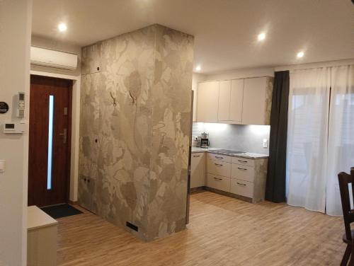 Kuchyň nebo kuchyňský kout v ubytování Letnisko