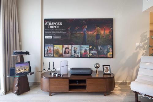 The Poet Den with 120 inch screen
