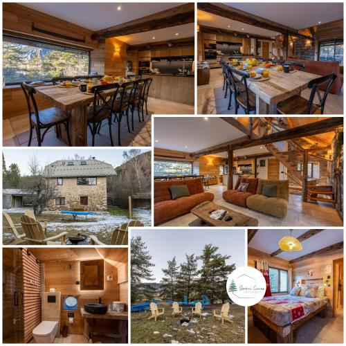 a collage of photos of a house at Chalet - Les Fermes de Céline - Barcelonnette in Enchastrayes