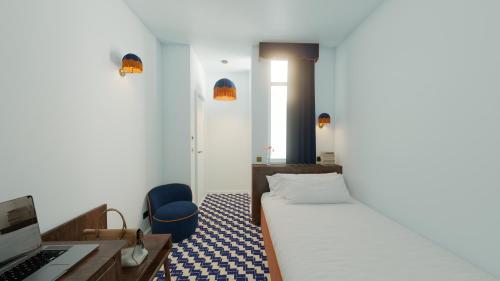 Postel nebo postele na pokoji v ubytování Latroupe Hotel Le Berger