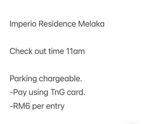 a screenshot of a cell phone with the textipedia reference melico check out time at Imperio Residences Melaka Malacca in Malacca