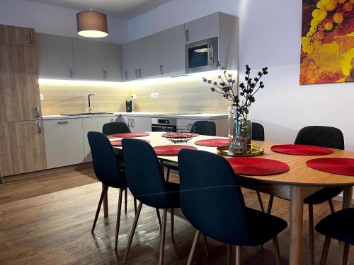 Kuchyň nebo kuchyňský kout v ubytování Apartments Čerešňový Sad & Wellness