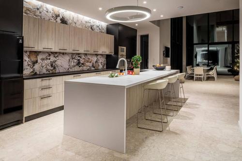 Køkken eller tekøkken på Willa nad Jeziorem Mikorzyńskim z Mariną